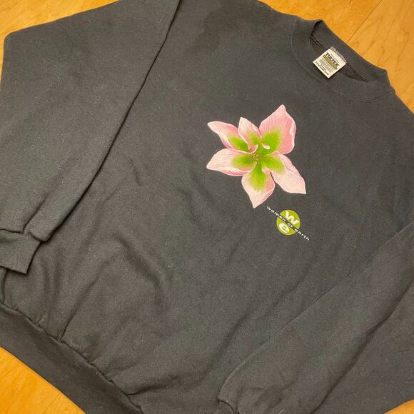 Vintage Women of Earth Avon 90's Black XL Pullover Long Sleeve Sweatshirt - Picture 3 of 9